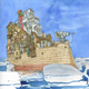 Illustration for article titled Cybernetic Sea Monsters and Flying Houses in Ink and Watercolors